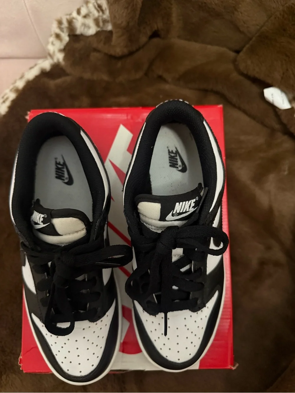 Nike Kids Black and White Low-Top Sneakers